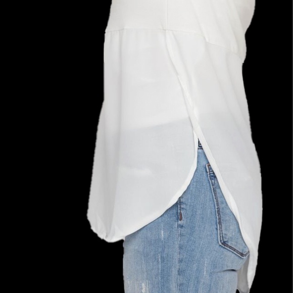 Agnes & Dora Large Tulip Top in Ivory Solid NWT w Original Dust Bag MODAL FABRIC - Picture 3 of 10